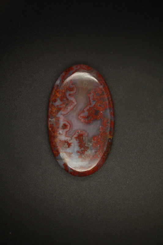 Red Banded Agate Oval Large Cabochone