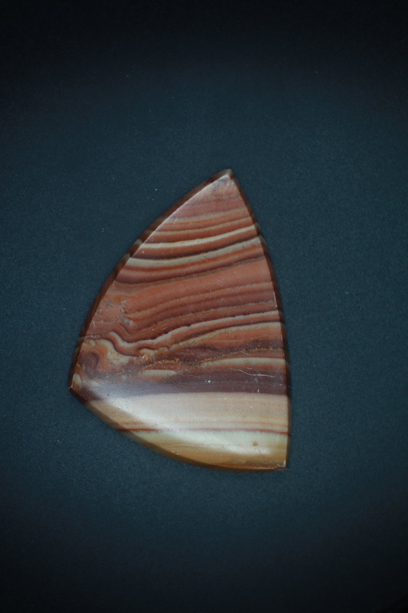 Banded Rhyolite Triangle Cabochon