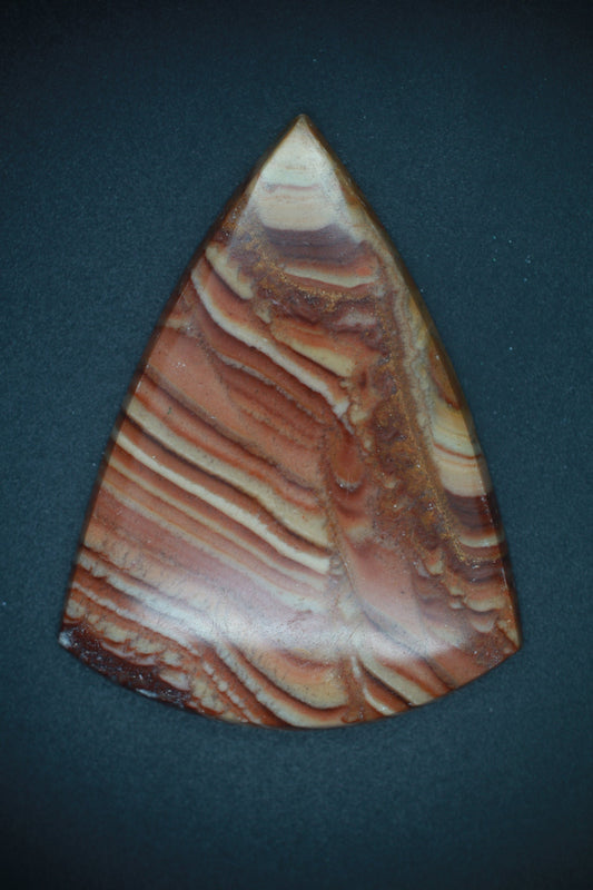 Banded Rhyolite Diamond Triangle Cabochon