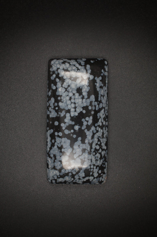 Snow Flake Obsidian Cabochon Rectangular Cut