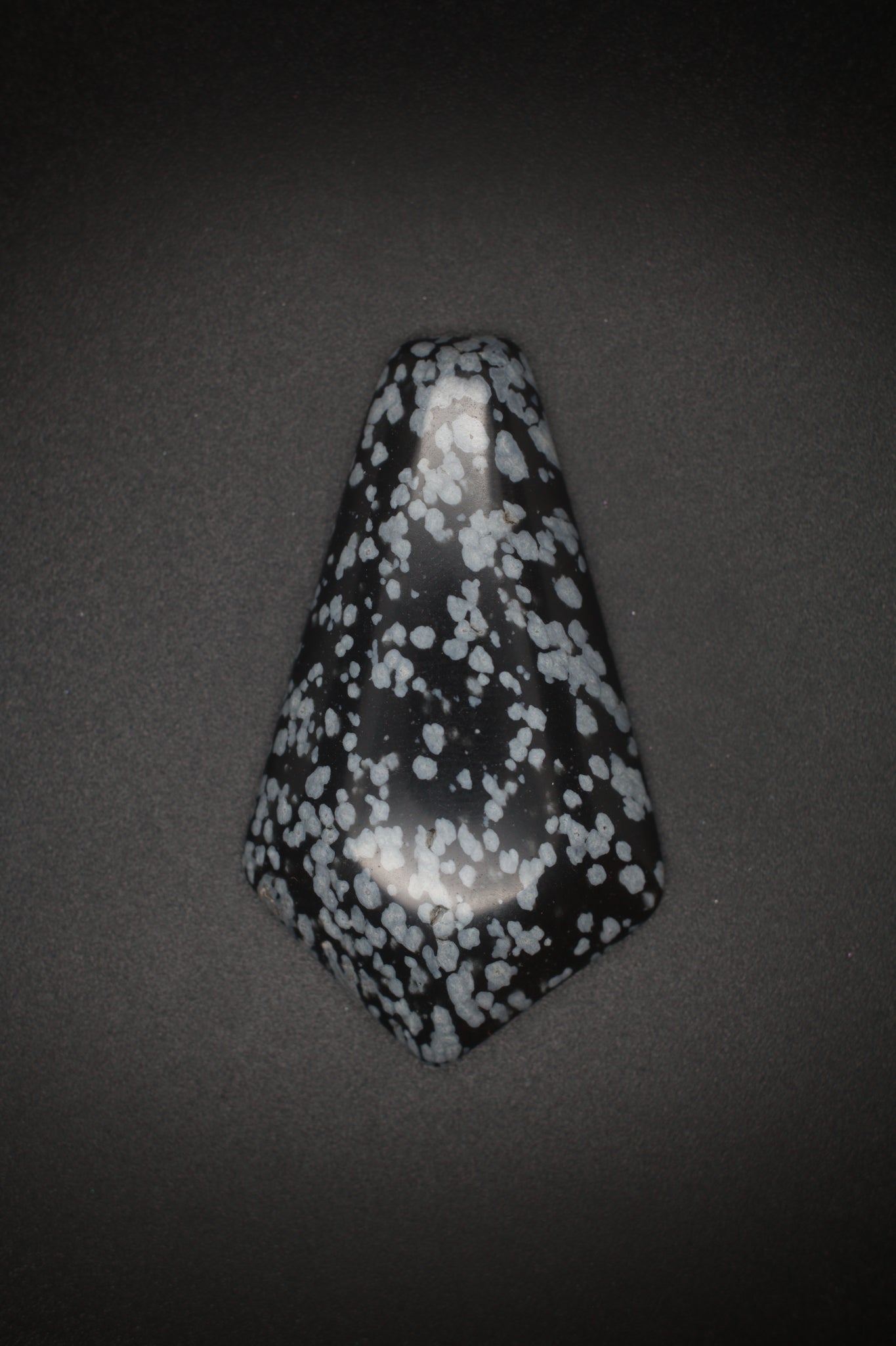 Snow Flake Obsidian Cabochon Coffin Cut