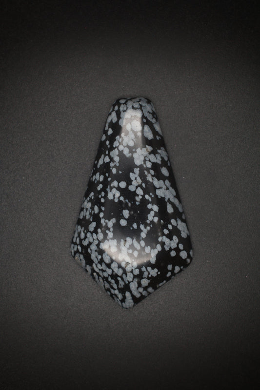 Snow Flake Obsidian Cabochon Coffin Cut