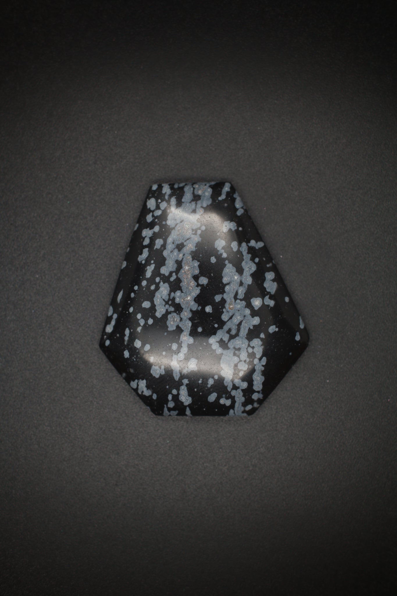 Snow Flake Obsidian Cabochon Coffin Cut