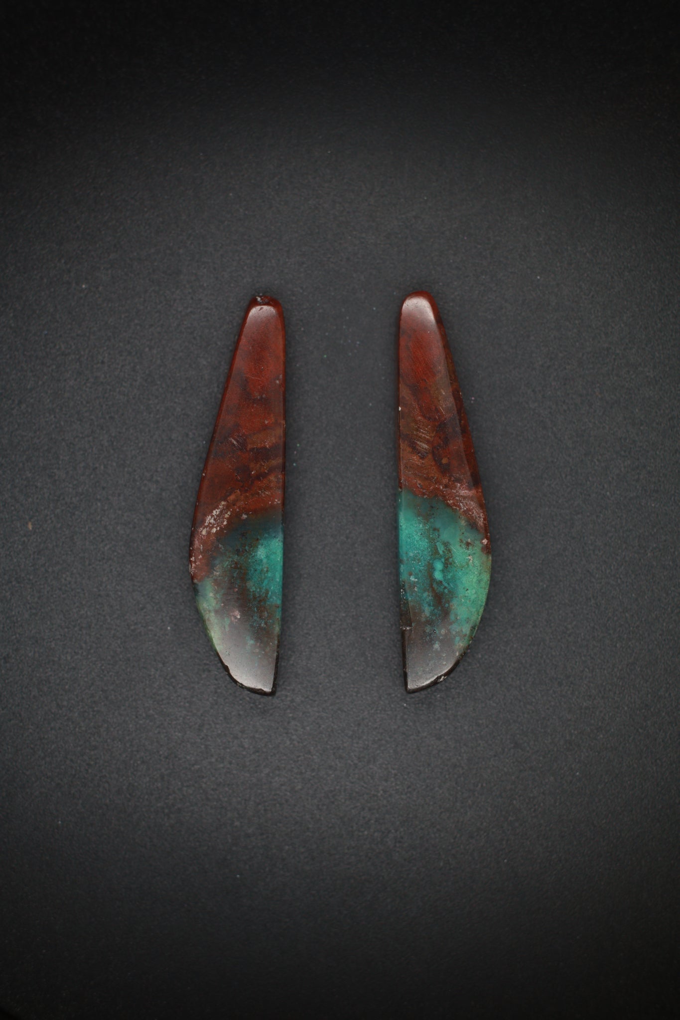 Opal Wood Red and Green Pair