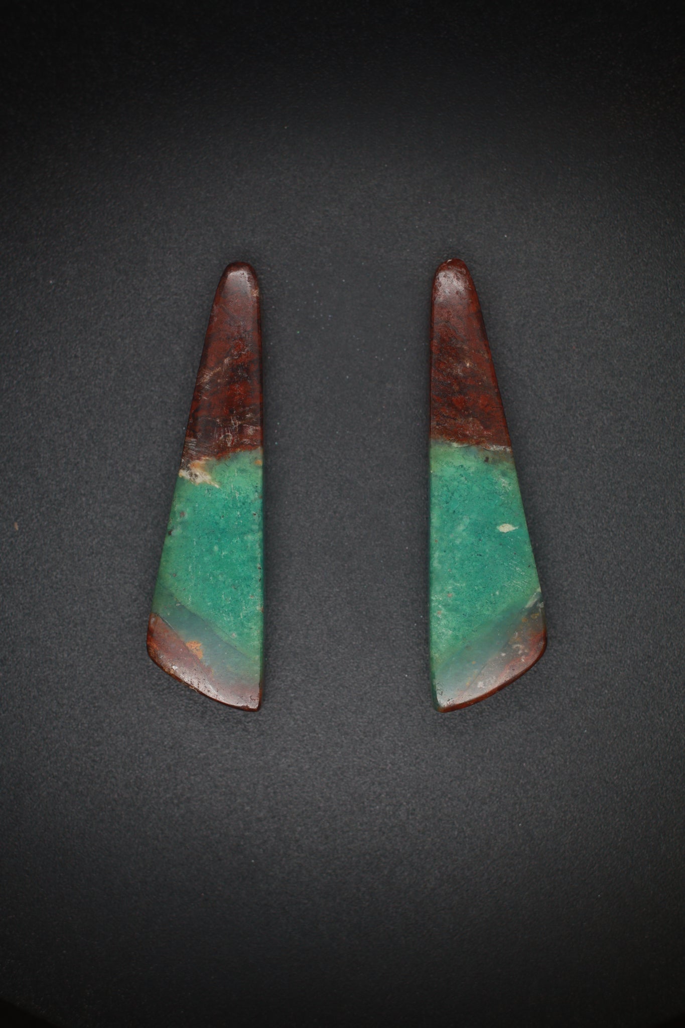 Opal Wood Red and Green Pair