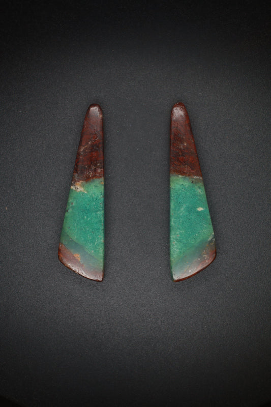 Opal Wood Red and Green Pair